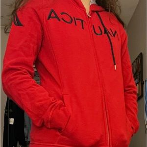 Nautica size small red zip up women’s